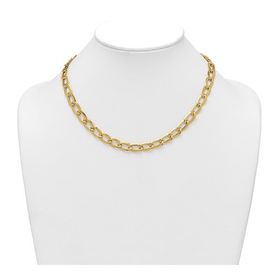 14K Yellow Gold 8mm Curb Link Chain – view 4