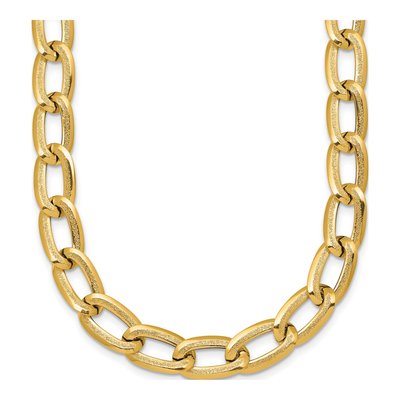 14K Yellow Gold 8mm Curb Link Chain