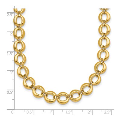 14K Yellow Gold 8mm Fancy Circle Link Chain – view 6