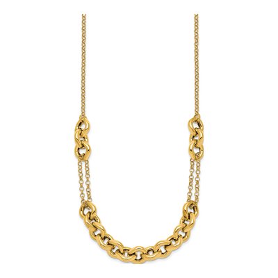 14K Yellow Gold 10.2mm Fancy Multi Link Chain – view 3