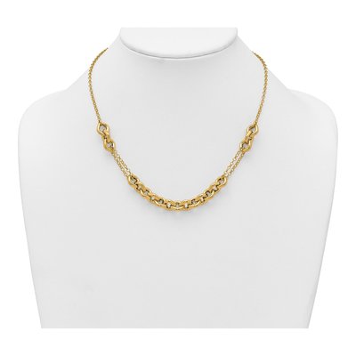 14K Yellow Gold 10.2mm Fancy Multi Link Chain – view 4
