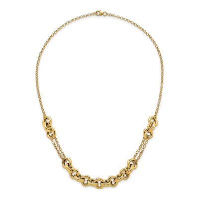 14K Yellow Gold 10.2mm Fancy Multi Link Chain – view 5