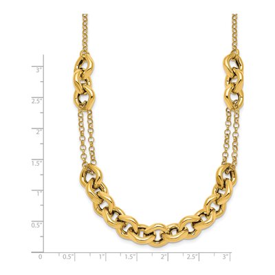 14K Yellow Gold 10.2mm Fancy Multi Link Chain – view 6