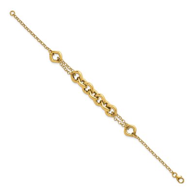 14K Yellow Gold Fancy Multi Link Bracelet – view 3