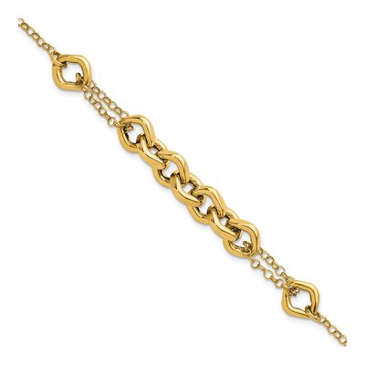 14K Yellow Gold Fancy Multi Link Bracelet