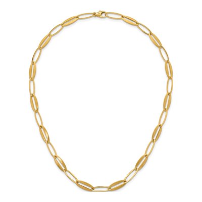 14K Yellow Gold 7.25mm Oval Link Chain – view 5
