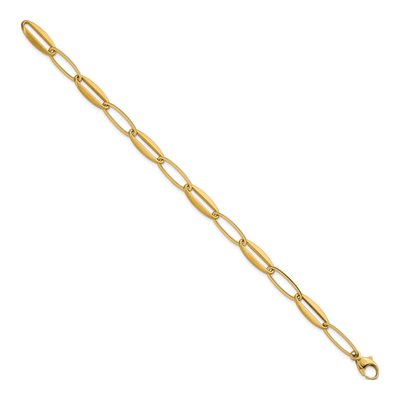 14K Yellow Gold Oval Link Bracelet – view 3