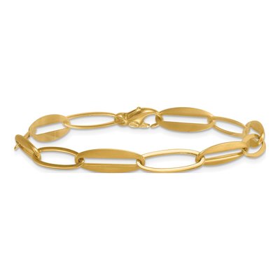 14K Yellow Gold Oval Link Bracelet – view 4