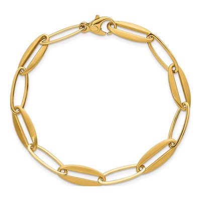 14K Yellow Gold Oval Link Bracelet – view 5