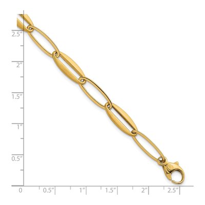 14K Yellow Gold Oval Link Bracelet – view 6