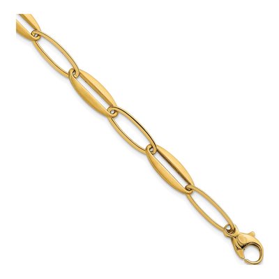 14K Yellow Gold Oval Link Bracelet