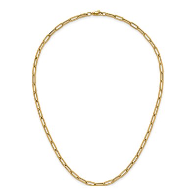 14K Yellow Gold 4.1mm Paperclip Chain – view 5