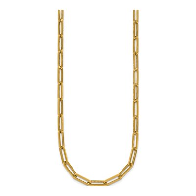 14K Yellow Gold 4.35mm Paperclip Chain – view 3