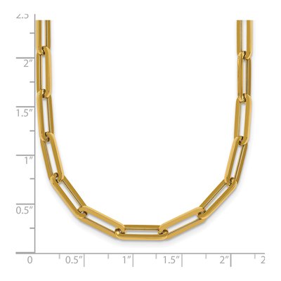 14K Yellow Gold 4.35mm Paperclip Chain – view 6