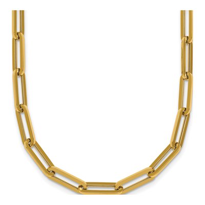 14K Yellow Gold 4.35mm Paperclip Chain