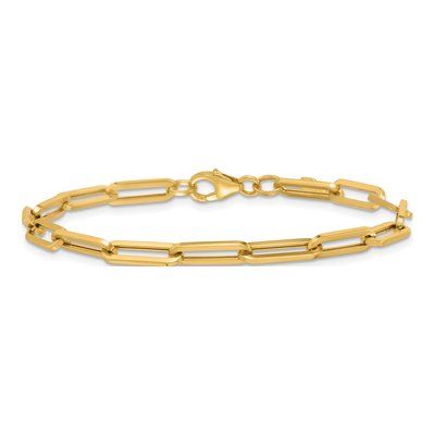 14K Yellow Gold 4.5mm Paperclip Chain Bracelet – view 4
