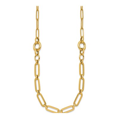 14K Yellow Gold 12mm Fancy Paperclip Chain – view 3