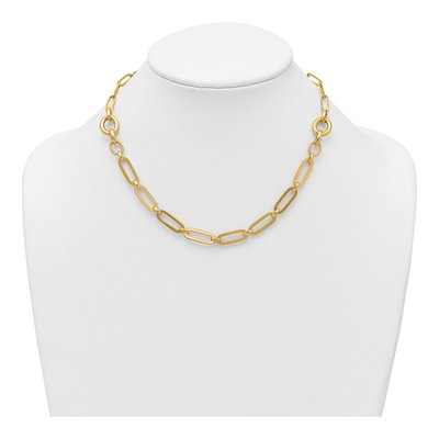 14K Yellow Gold 12mm Fancy Paperclip Chain – view 4