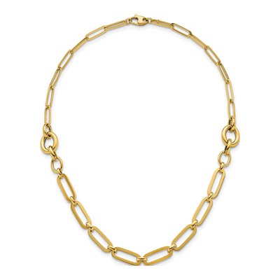 14K Yellow Gold 12mm Fancy Paperclip Chain – view 5
