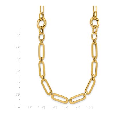14K Yellow Gold 12mm Fancy Paperclip Chain – view 6