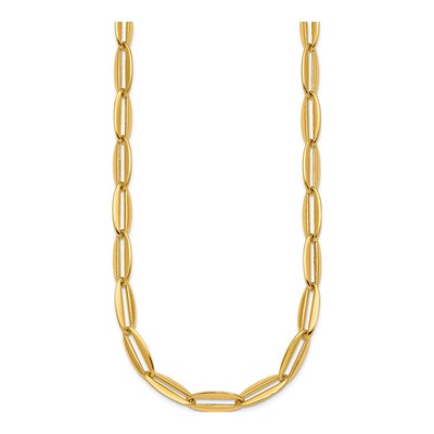 14K Yellow Gold 7.1mm Oval Link Chain – view 3
