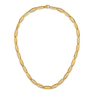 14K Yellow Gold 7.1mm Oval Link Chain – view 5