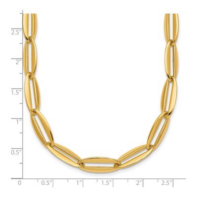 14K Yellow Gold 7.1mm Oval Link Chain – view 6