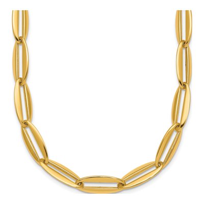 14K Yellow Gold 7.1mm Oval Link Chain