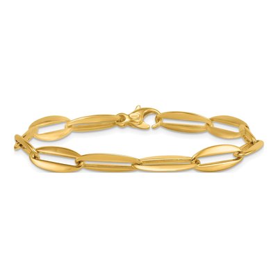 14K Yellow Gold Oval Link Bracelet – view 4