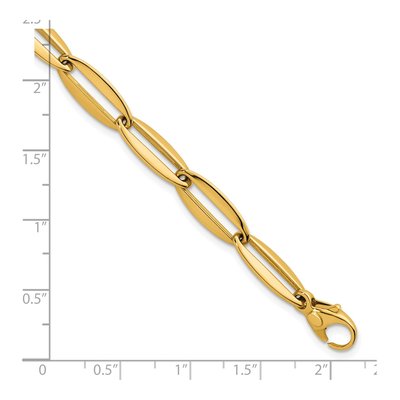 14K Yellow Gold Oval Link Bracelet – view 6