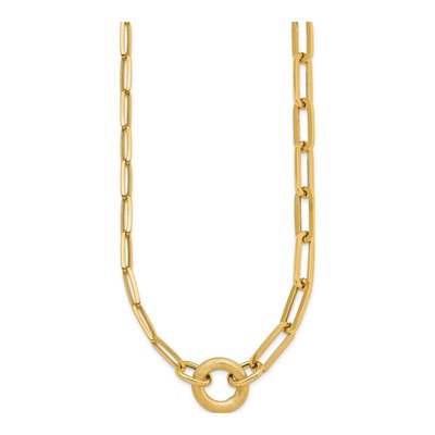 14K Yellow Gold 7.1mm Paperclip Chain – view 3