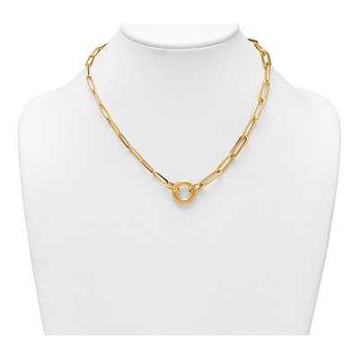 14K Yellow Gold 7.1mm Paperclip Chain – view 4