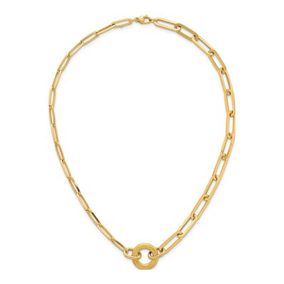 14K Yellow Gold 7.1mm Paperclip Chain – view 5