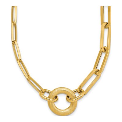 14K Yellow Gold 7.1mm Paperclip Chain