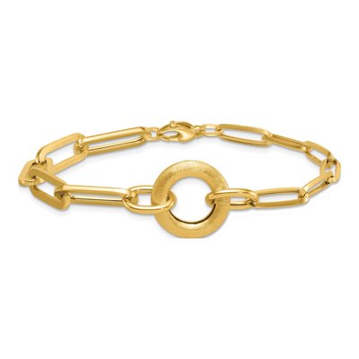 14K Yellow Gold Paperclip Circle Link 8-inch Bracelet – view 4