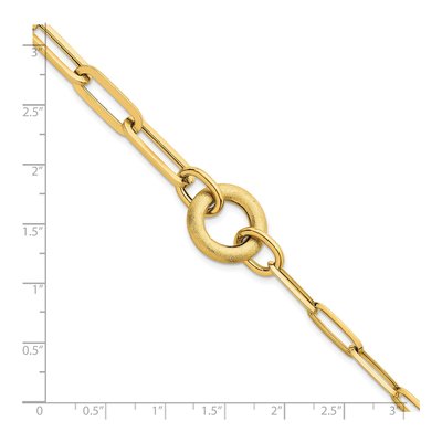 14K Yellow Gold Paperclip Circle Link 8-inch Bracelet – view 6