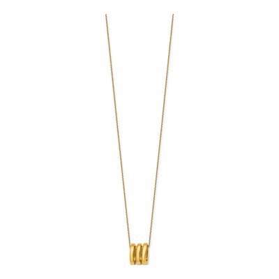 14K Yellow Gold Oval Necklace – view 3