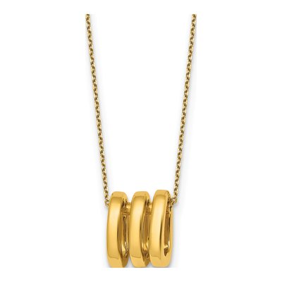 14K Yellow Gold Oval Necklace