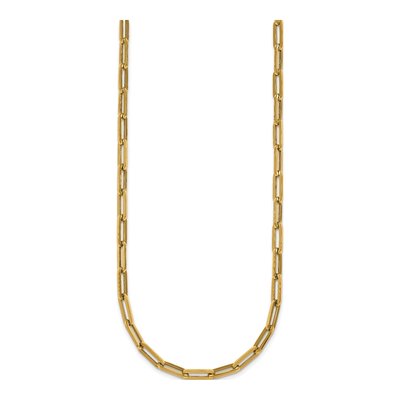 14K Yellow Gold 3.7mm Paperclip Chain – view 3