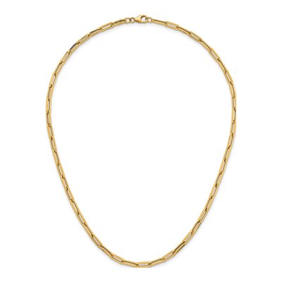 14K Yellow Gold 3.7mm Paperclip Chain – view 5