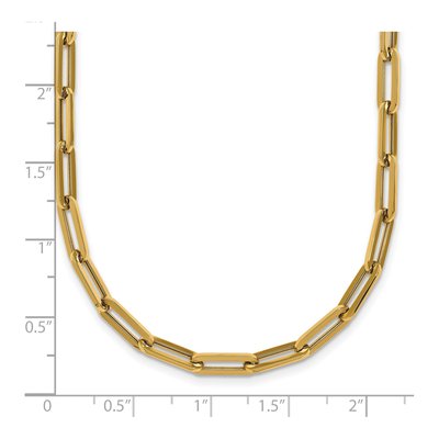 14K Yellow Gold 3.7mm Paperclip Chain – view 6