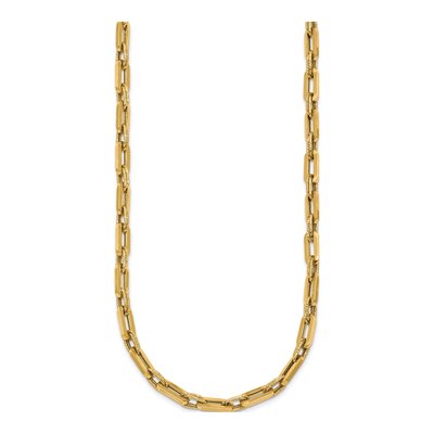 14K Yellow Gold 4.8mm Fancy Double Link Chain – view 3