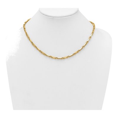 14K Yellow Gold 4.8mm Fancy Double Link Chain – view 4