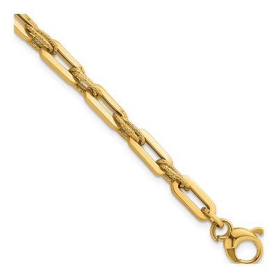 14K Yellow Gold Double Fancy Link Bracelet