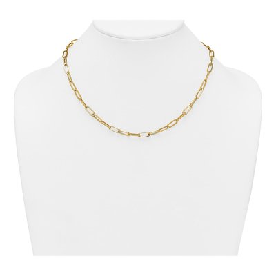 14K Yellow Gold 4.75mm 18-In Paper Clip Link Chain – view 4