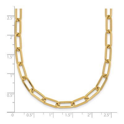 14K Yellow Gold 4.75mm 18-In Paper Clip Link Chain – view 6