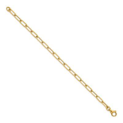 14K Yellow Gold 4.75mm Paper Clip Link Chain Bracelet – view 3