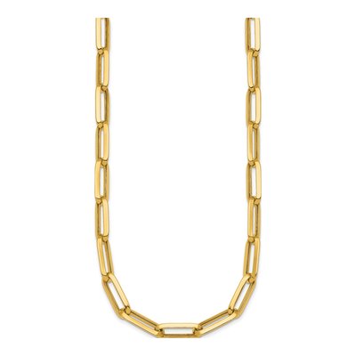14K Yellow Gold 7mm Paperclip Chain – view 3