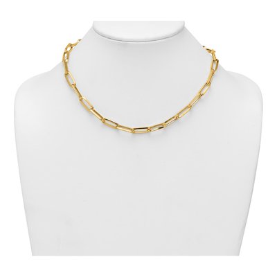14K Yellow Gold 7mm Paperclip Chain – view 4
