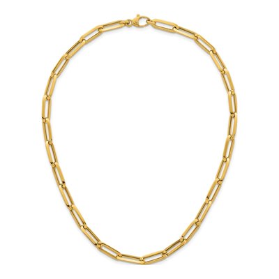 14K Yellow Gold 7mm Paperclip Chain – view 5